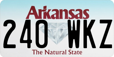 AR license plate 240WKZ