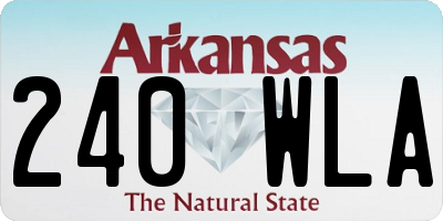 AR license plate 240WLA