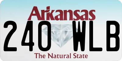 AR license plate 240WLB