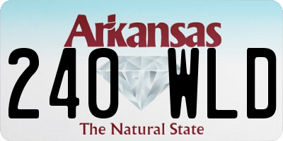 AR license plate 240WLD