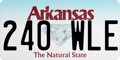AR license plate 240WLE
