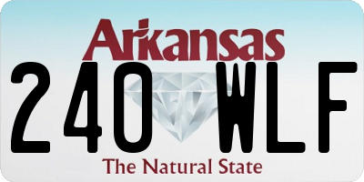 AR license plate 240WLF