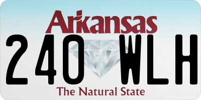 AR license plate 240WLH
