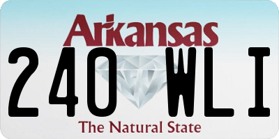 AR license plate 240WLI
