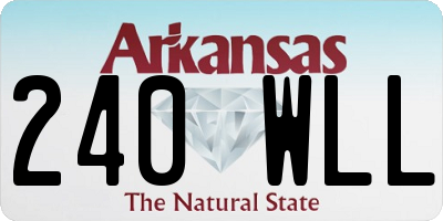 AR license plate 240WLL