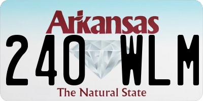 AR license plate 240WLM