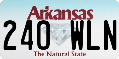 AR license plate 240WLN
