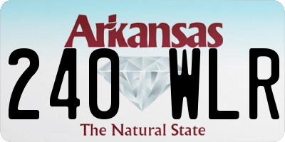AR license plate 240WLR