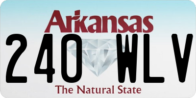 AR license plate 240WLV