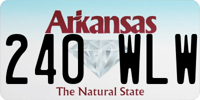 AR license plate 240WLW