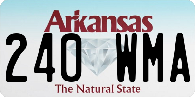 AR license plate 240WMA