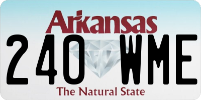 AR license plate 240WME