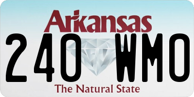 AR license plate 240WMO