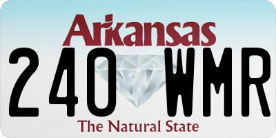 AR license plate 240WMR
