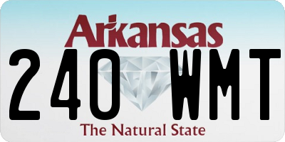 AR license plate 240WMT