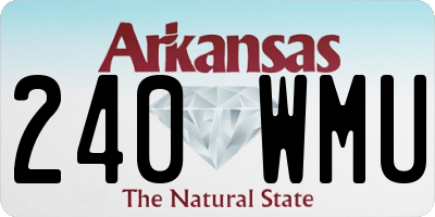 AR license plate 240WMU