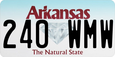 AR license plate 240WMW