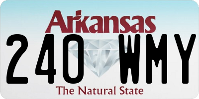 AR license plate 240WMY