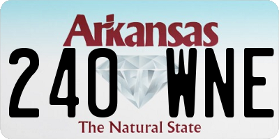 AR license plate 240WNE