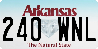 AR license plate 240WNL