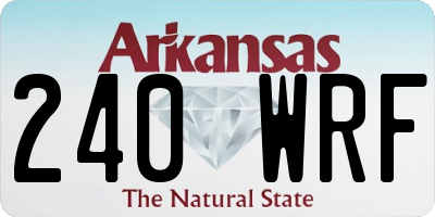 AR license plate 240WRF