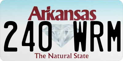 AR license plate 240WRM