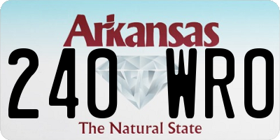 AR license plate 240WRO