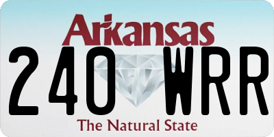 AR license plate 240WRR