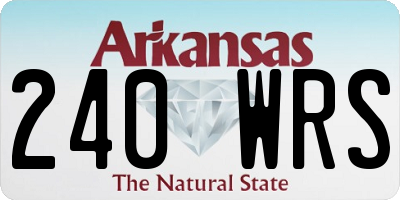 AR license plate 240WRS