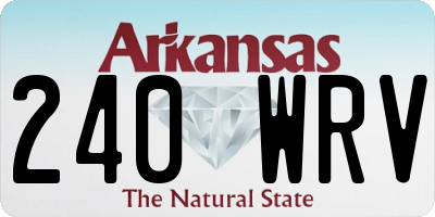 AR license plate 240WRV