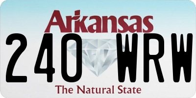 AR license plate 240WRW