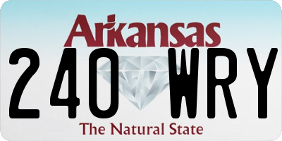 AR license plate 240WRY
