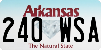 AR license plate 240WSA