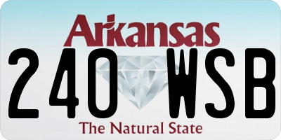 AR license plate 240WSB