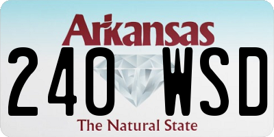 AR license plate 240WSD