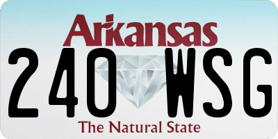 AR license plate 240WSG