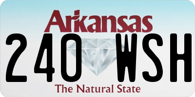 AR license plate 240WSH