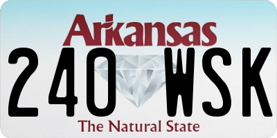 AR license plate 240WSK