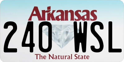 AR license plate 240WSL