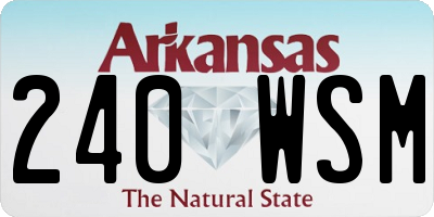 AR license plate 240WSM