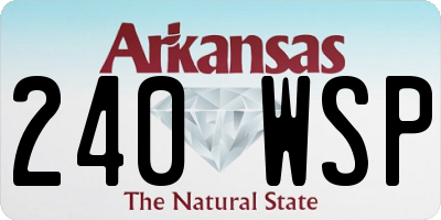 AR license plate 240WSP