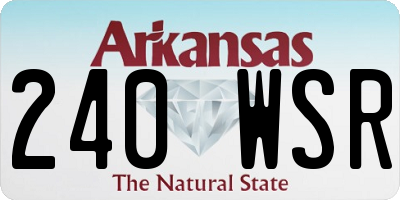 AR license plate 240WSR