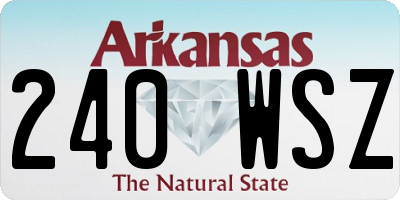 AR license plate 240WSZ