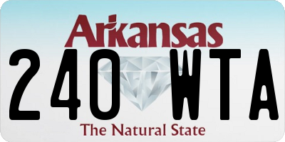 AR license plate 240WTA