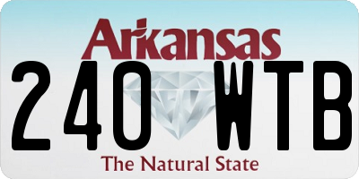 AR license plate 240WTB