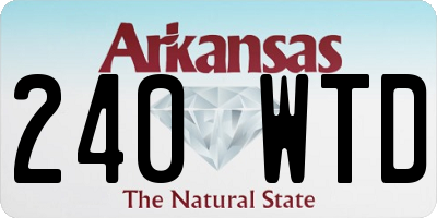 AR license plate 240WTD