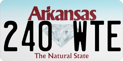 AR license plate 240WTE