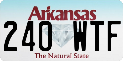 AR license plate 240WTF