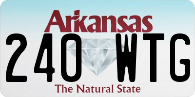 AR license plate 240WTG