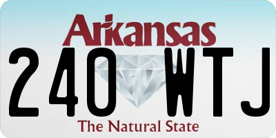 AR license plate 240WTJ